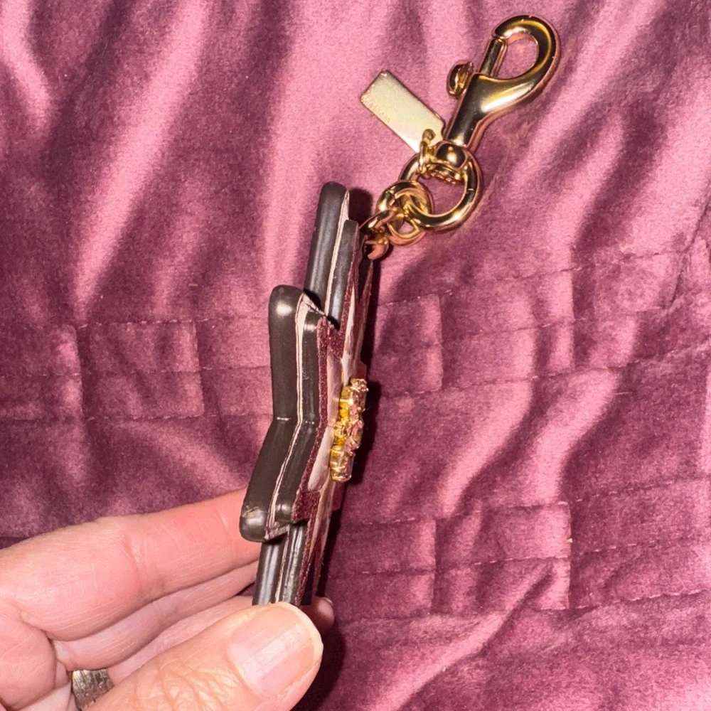 Coach mixed patch work work fob/key chain. F40702. Rare! NWOT. - Picture 10 of 16